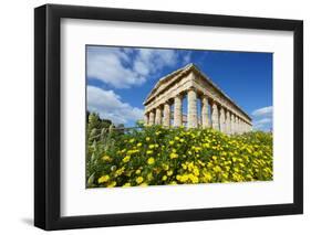 Greek Temple, Segesta, Trapani District, Sicily, Italy, Europe-Bruno Morandi-Framed Photographic Print