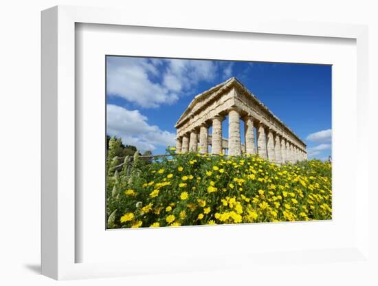 Greek Temple, Segesta, Trapani District, Sicily, Italy, Europe-Bruno Morandi-Framed Photographic Print