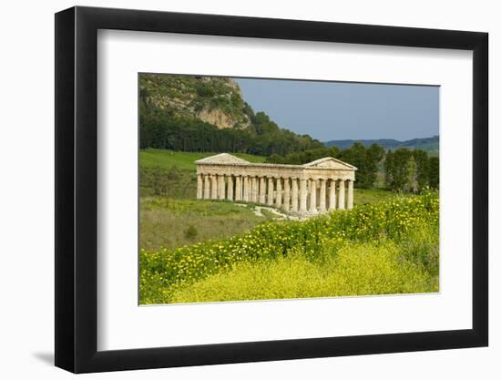 Greek Temple, Segesta, Trapani District, Sicily, Italy, Europe-Bruno Morandi-Framed Photographic Print