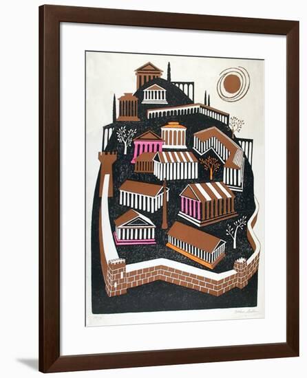 Greek Temples-Arthur Seiden-Framed Limited Edition