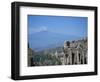 Greek Theatre and Mount Etna, Taormina, Sicily, Italy-J Lightfoot-Framed Photographic Print
