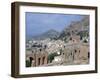 Greek Theatre and Town, Taormina, Sicily, Italy-Peter Thompson-Framed Photographic Print