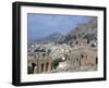 Greek Theatre and Town, Taormina, Sicily, Italy-Peter Thompson-Framed Photographic Print