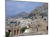 Greek Theatre and Town, Taormina, Sicily, Italy-Peter Thompson-Mounted Photographic Print