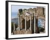 Greek Theatre, View of Giardini Naxos, Taormina, Sicily, Italy, Mediterranean, Europe-Martin Child-Framed Photographic Print