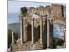 Greek Theatre, View of Giardini Naxos, Taormina, Sicily, Italy, Mediterranean, Europe-Martin Child-Mounted Photographic Print