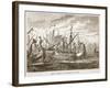 Greek Triremes at the Battle of Salamis (Litho)-English-Framed Giclee Print