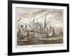 Greek Triremes at the Battle of Salamis (Litho)-English-Framed Giclee Print