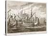 Greek Triremes at the Battle of Salamis (Litho)-English-Stretched Canvas