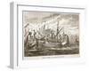 Greek Triremes at the Battle of Salamis (Litho)-English-Framed Giclee Print