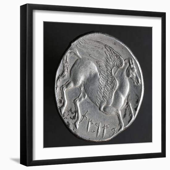 Greek Tristater Struck in Carthage in 260 BC, Depicting Pegaso, Recto, Electrum Coins-null-Framed Giclee Print