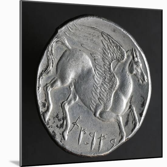 Greek Tristater Struck in Carthage in 260 BC, Depicting Pegaso, Recto, Electrum Coins-null-Mounted Giclee Print