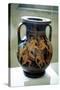 Greek Vase Decorated with Figures of Warriors Fighting-null-Stretched Canvas