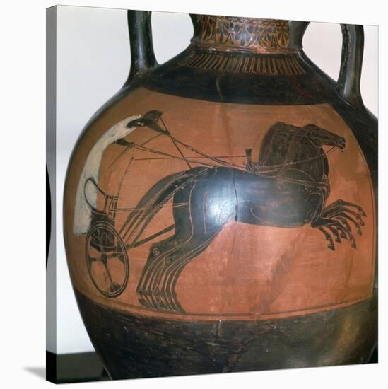 Greek Vase Depicting a Chariot, C5th-6th Century Bc-null-Stretched Canvas