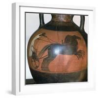 Greek Vase Depicting a Chariot, C5th-6th Century Bc-null-Framed Photographic Print