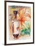 Greek Vase & Firelily-Joadoor-Framed Premium Giclee Print