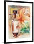 Greek Vase & Firelily-Joadoor-Framed Premium Giclee Print