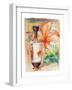 Greek Vase & Firelily-Joadoor-Framed Art Print