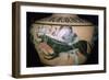 Greek vase painting of Heracles and Cerberus. Artist: Unknown-Unknown-Framed Giclee Print