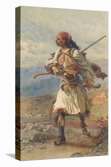 Greek Warrior, 1861-Carl Haag-Stretched Canvas