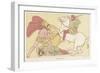 Greek Warrior Fights a Persian Mounted on Horseback-null-Framed Art Print