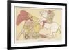 Greek Warrior Fights a Persian Mounted on Horseback-null-Framed Premium Giclee Print