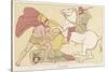 Greek Warrior Fights a Persian Mounted on Horseback-null-Stretched Canvas