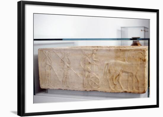 Greek Warrior Stepping into His Chariot, C400 Bc-null-Framed Photographic Print