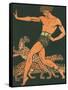 Greek Warrior with Leopards-null-Framed Stretched Canvas