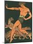 Greek Warrior with Leopards-null-Mounted Art Print