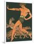 Greek Warrior with Leopards-null-Framed Art Print