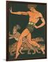 Greek Warrior with Leopards-null-Framed Art Print