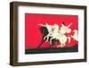 Greek Warriors Throwing Spears-Found Image Press-Framed Photographic Print