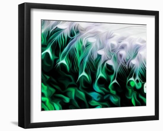 Green Abstract, 2021, (digital)-Scott J. Davis-Framed Giclee Print