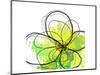 Green Abstract Brush Splash Flower-Irena Orlov-Mounted Premium Giclee Print