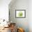 Green Abstract Brush Splash Flower-Irena Orlov-Framed Art Print displayed on a wall