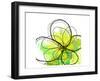 Green Abstract Brush Splash Flower-Irena Orlov-Framed Art Print