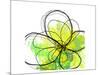 Green Abstract Brush Splash Flower-Irena Orlov-Mounted Art Print