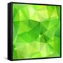 Green Abstract Crystal Vector Background-art_of_sun-Framed Stretched Canvas