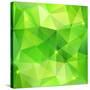 Green Abstract Crystal Vector Background-art_of_sun-Stretched Canvas
