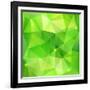 Green Abstract Crystal Vector Background-art_of_sun-Framed Art Print