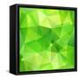 Green Abstract Crystal Vector Background-art_of_sun-Framed Stretched Canvas