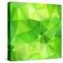 Green Abstract Crystal Vector Background-art_of_sun-Stretched Canvas