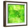 Green Abstract Crystal Vector Background-art_of_sun-Framed Art Print