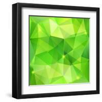 Green Abstract Crystal Vector Background-art_of_sun-Framed Art Print