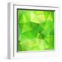 Green Abstract Crystal Vector Background-art_of_sun-Framed Art Print