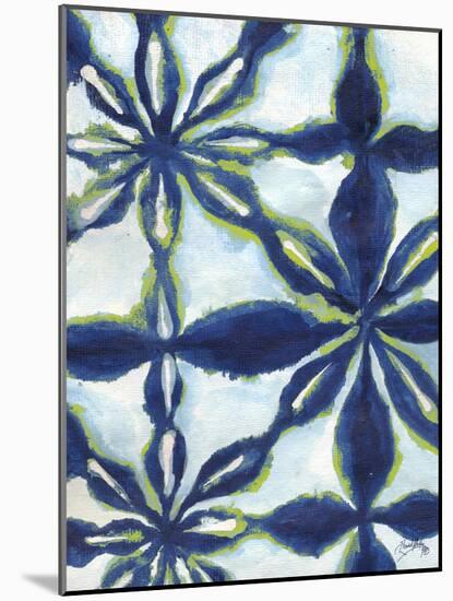 Green and Blue Shibori I-Elizabeth Medley-Mounted Art Print