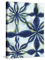 Green and Blue Shibori I-Elizabeth Medley-Stretched Canvas