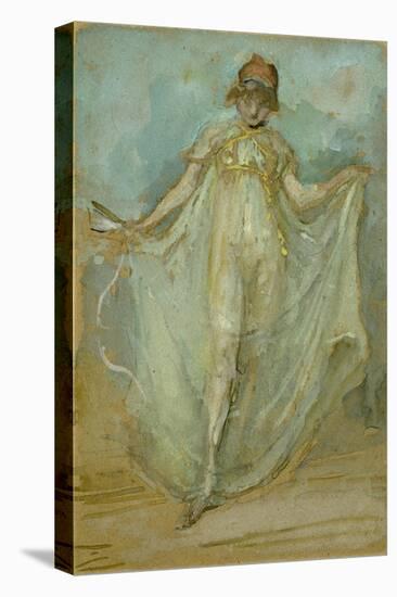Green and Blue: the Dancer, C.1893-James Abbott McNeill Whistler-Stretched Canvas