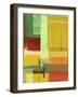 Green and Brown Abstract 2-NaxArt-Framed Art Print